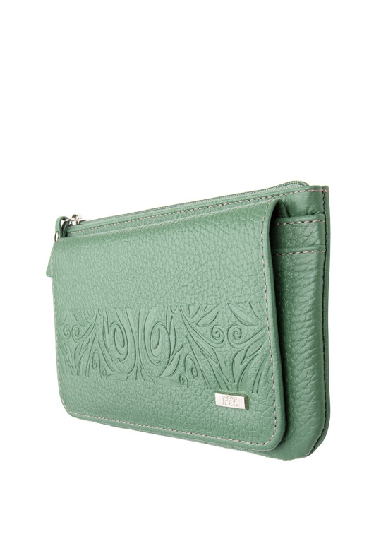 Кошелек Esse 78512 Инканто ВАСАБИ кожа флотер васаби