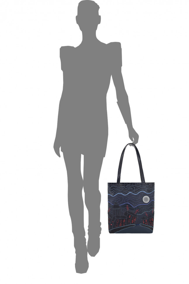 Сумка женская Protege, ДС-515-273 Город №35 синий крокодил