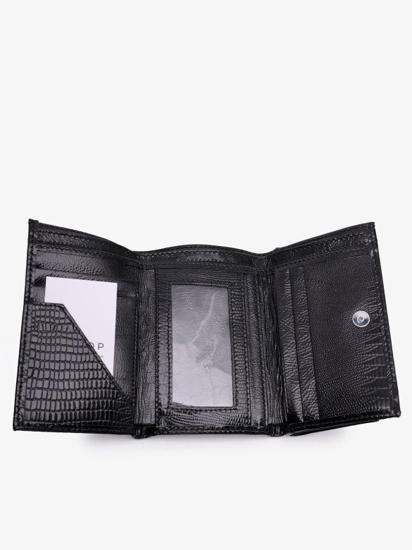 Портмоне женское Вектор ПЖ-453-2110/3210 черное варан