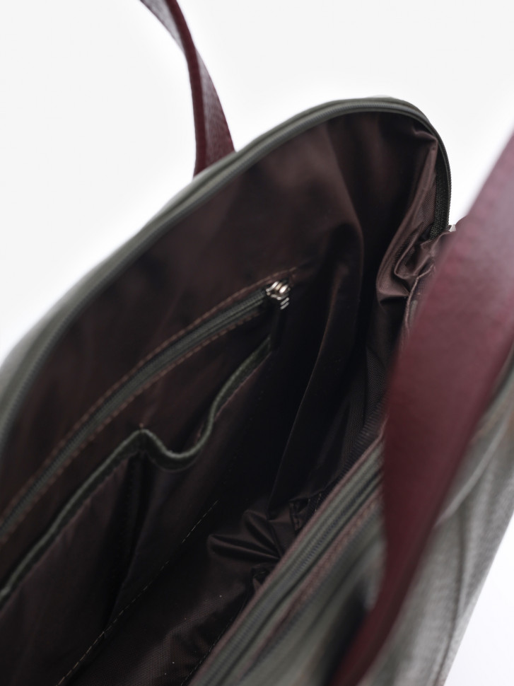 Портфель Protege, Ц-206.1 хаки/бордовый/охра Портфель Protege, Ц-206.1 хаки/бордовый/охра