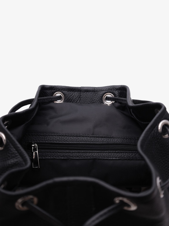 Кожаный рюкзак RHino 16-02 чёрный