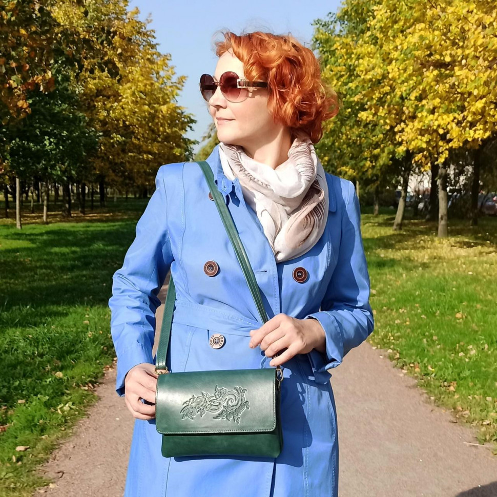 Сумка женская Natalia Kalinovskaya, «Гринли» растение зеленая