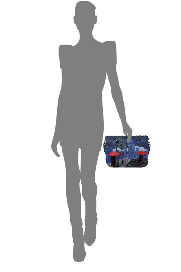 Сумка планшет Protege, ДС-261-69 Город №10 синяя