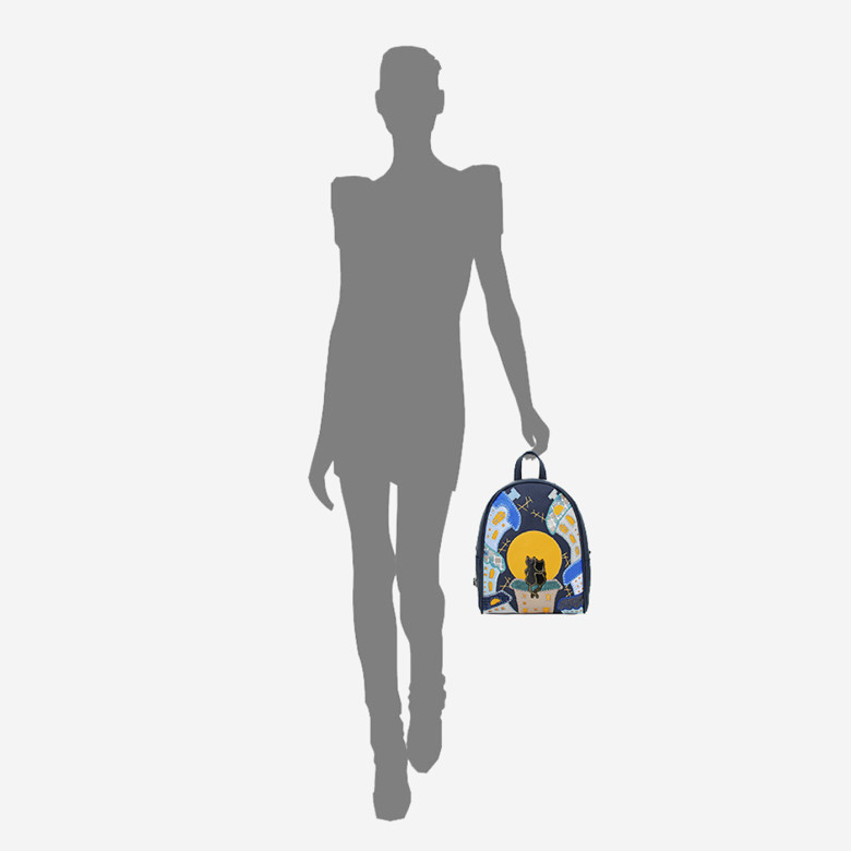 Кожаный рюкзак Protege, 348-194 "Город №6" синий Кожаный рюкзак Protege, 348-194 "Город №6" синий