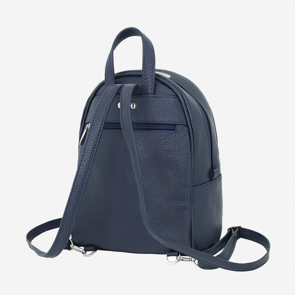 Кожаный рюкзак Protege, 348-194 "Город №6" синий