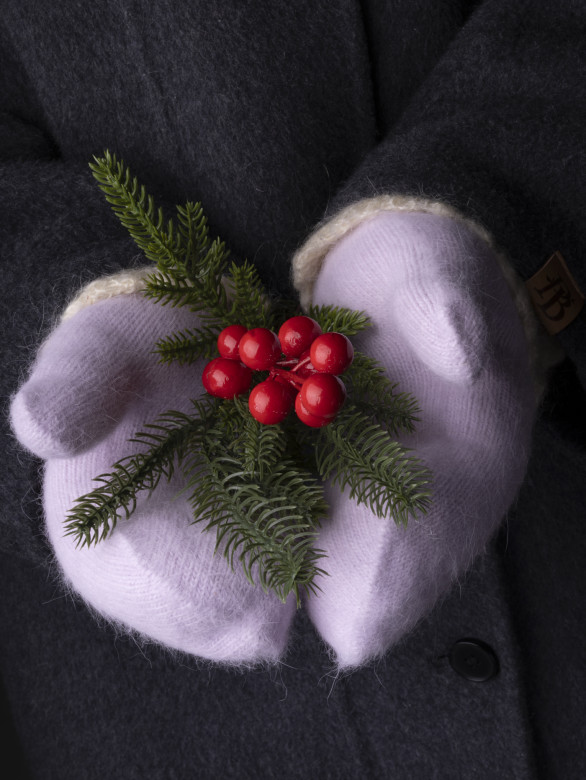 Варежки женские Мария В-5 сирень Варежки женские Мария В-5 сирень