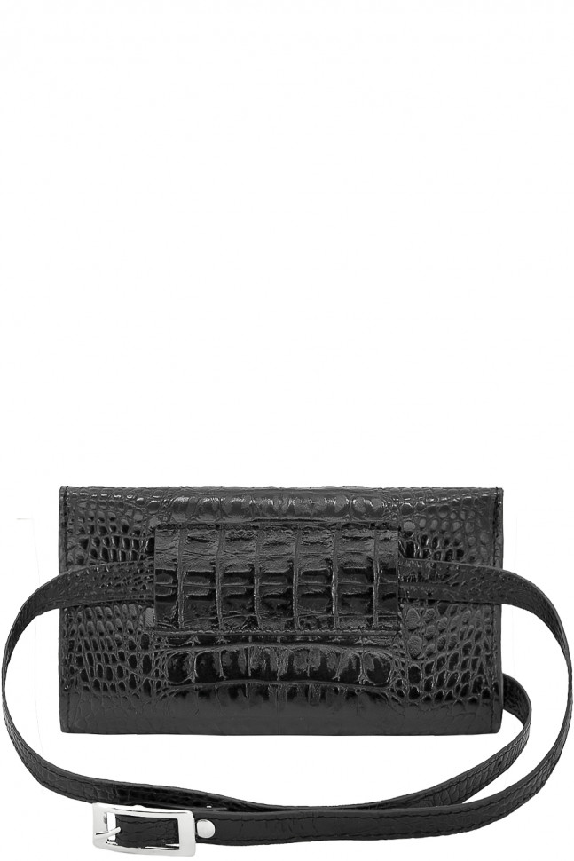 Сумка женская поясная Protege, Ц-398.3 синяя рептилия/кайман