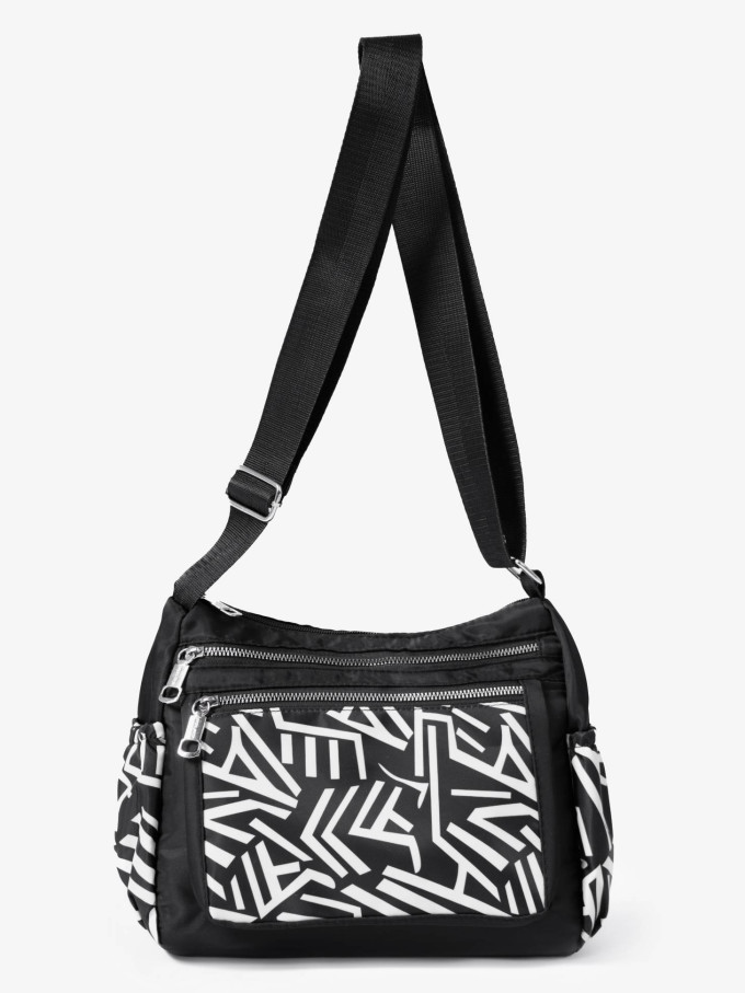 Сумка Ruilaisi, Б 1809 черная/белая Сумка Ruilaisi, Б 1809 черная/белая