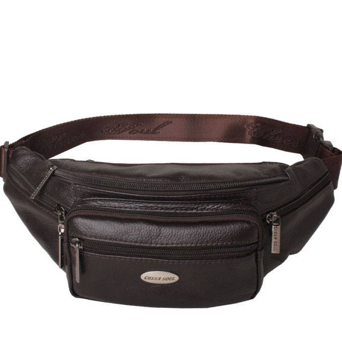 Сумка на пояс Cheer Soul 7211 коричневая Сумка на пояс Cheer Soul 7211 коричневая
