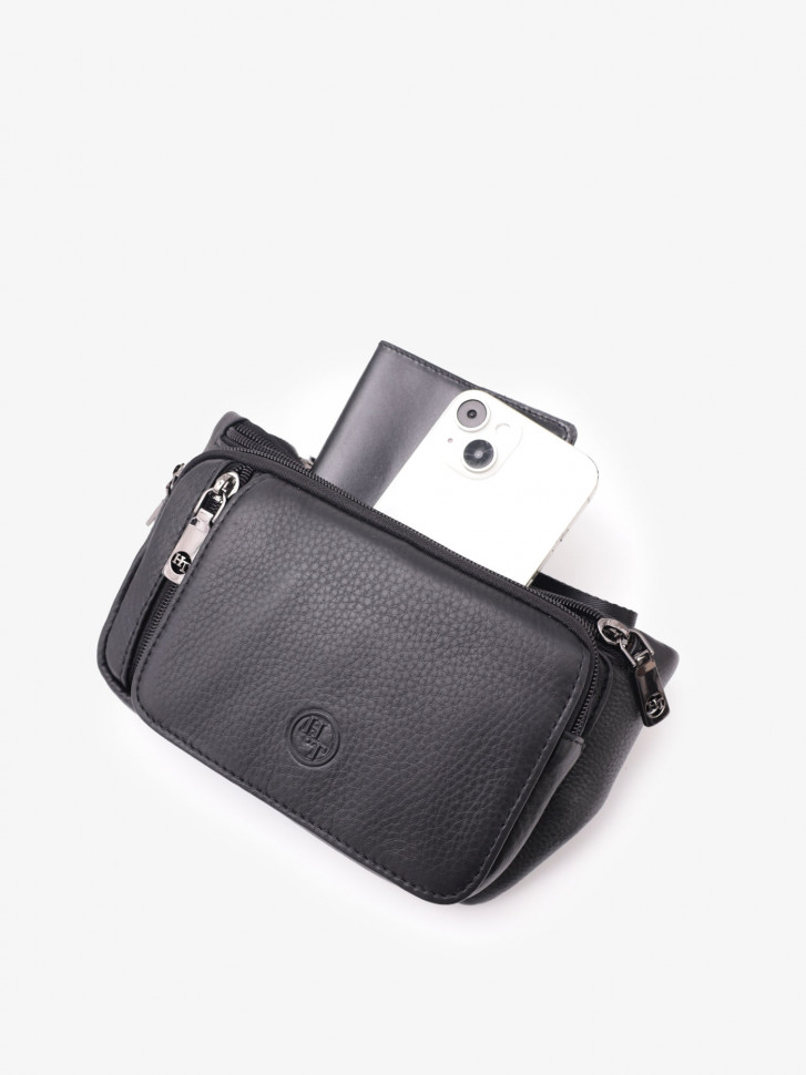 Мужская сумка на пояс Hight Touch 8786-34 черная