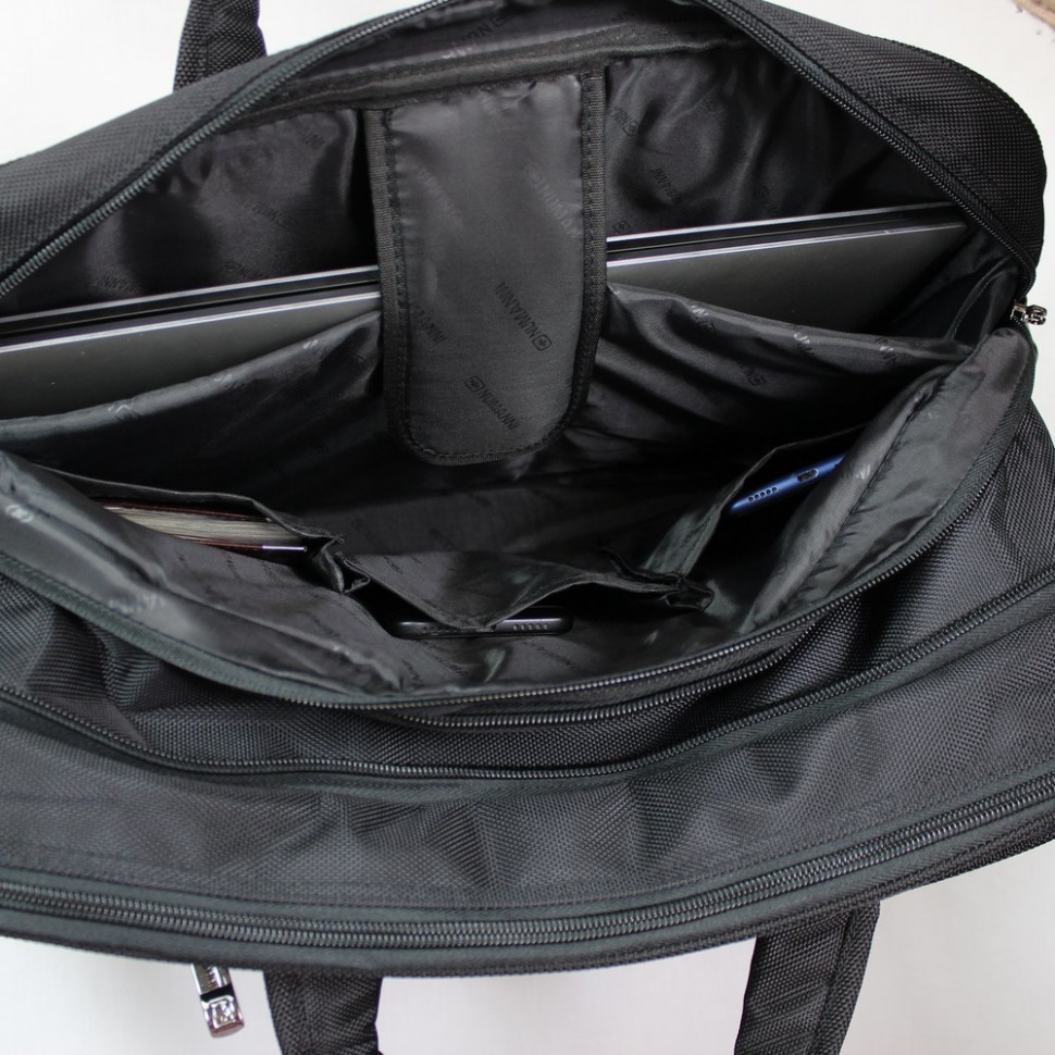 Мужская сумка раздвижная из текстиля Numanni 882 чёрная