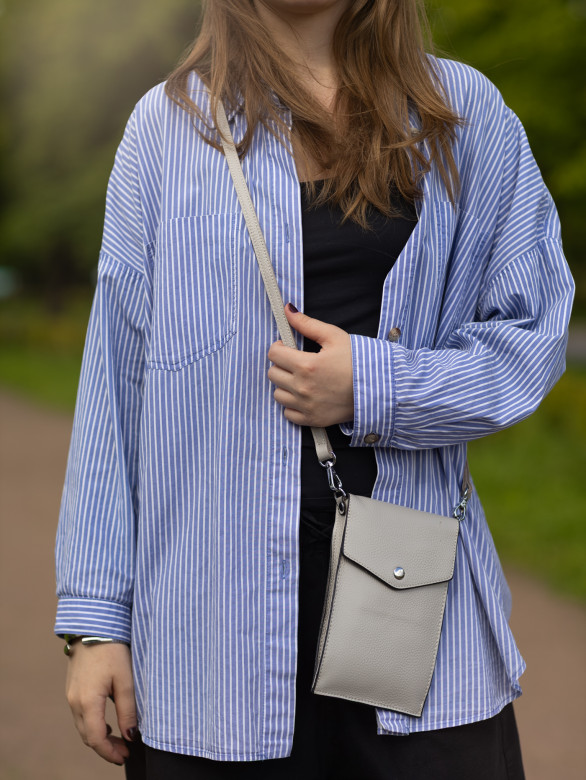 Сумка женская для телефона 5509 peal grey Сумка женская для телефона 5509 peal grey