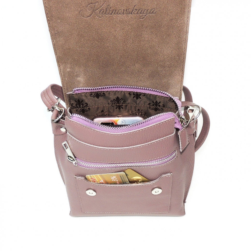 Женская кожаная сумка Natalia Kalinovskaya С86т "Рози" розовая