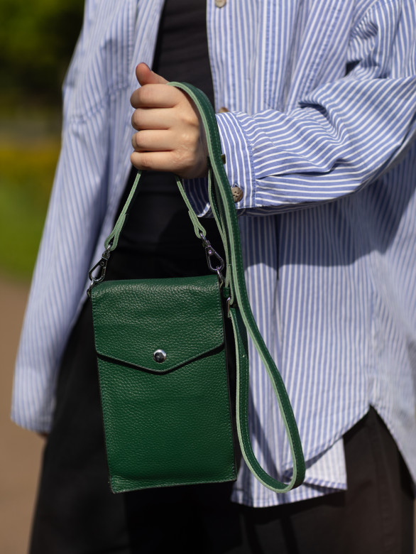 Сумка женская для телефона 5509 d.green