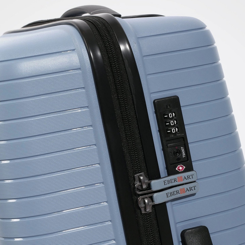Чемодан Eberhart Eagle 50E-032 4 колеса серо-голубой