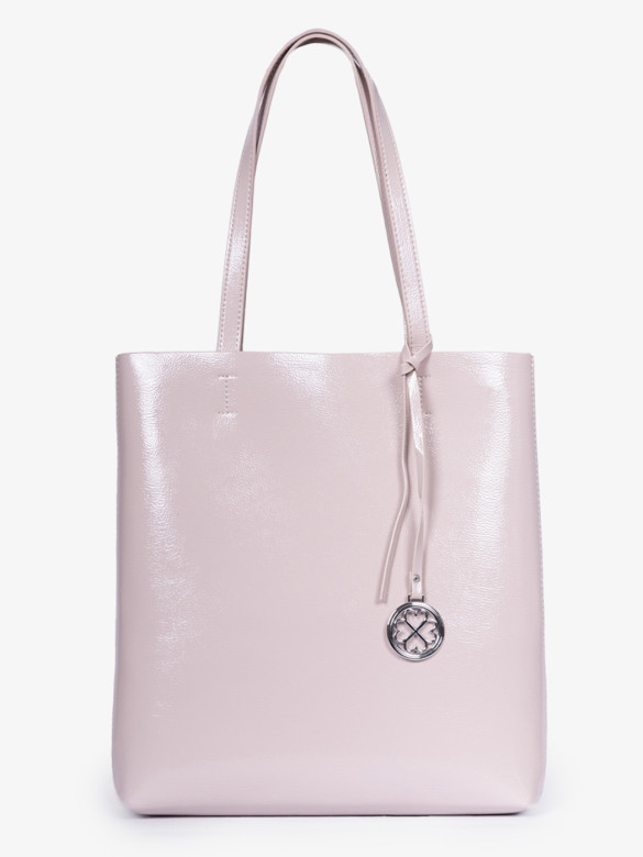 Сумка женская Baggins KDL-1300 лак молочная Сумка женская Baggins KDL-1300 лак молочная