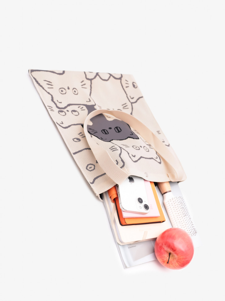 Сумка-шопер Baggins Cat бежевая