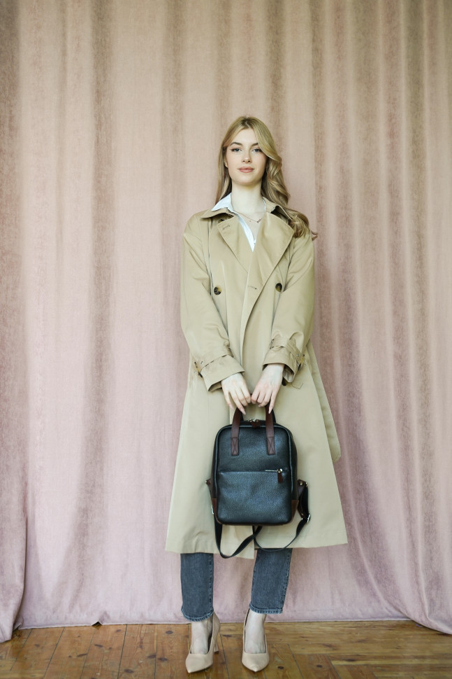 Рюкзак Protege Ц-564/2.64 черный флотер/коричневый пулл