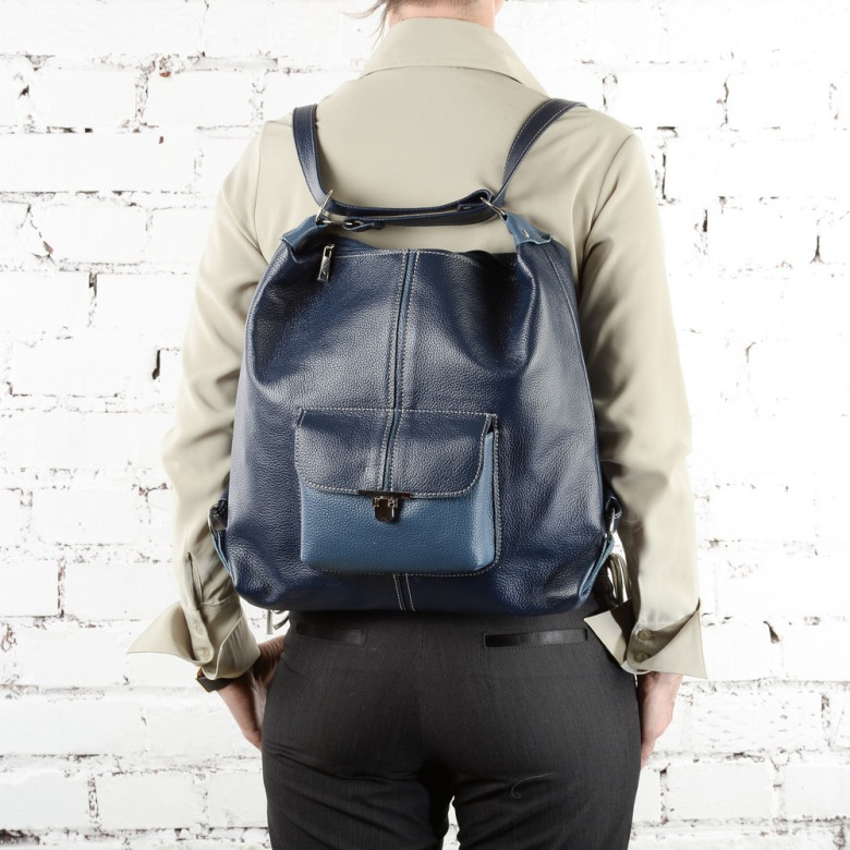 Сумка-рюкзак Sumkov 284 синий джинс