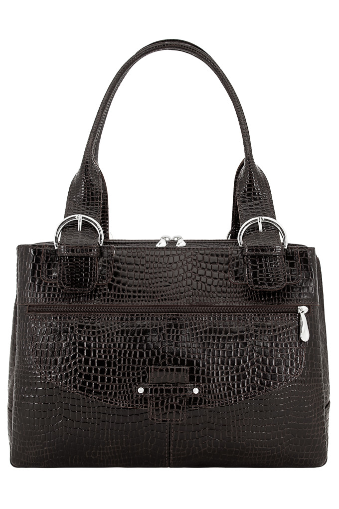 Сумка Protege Ц-110 темно-коричневый крокодил