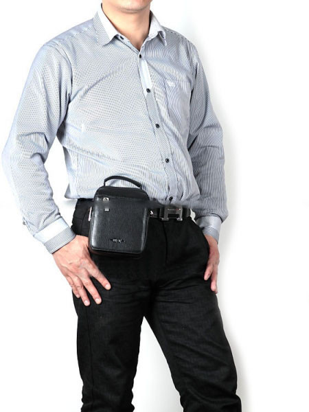 Мужская сумка через плечо Hight Touch 12-5 чёрная