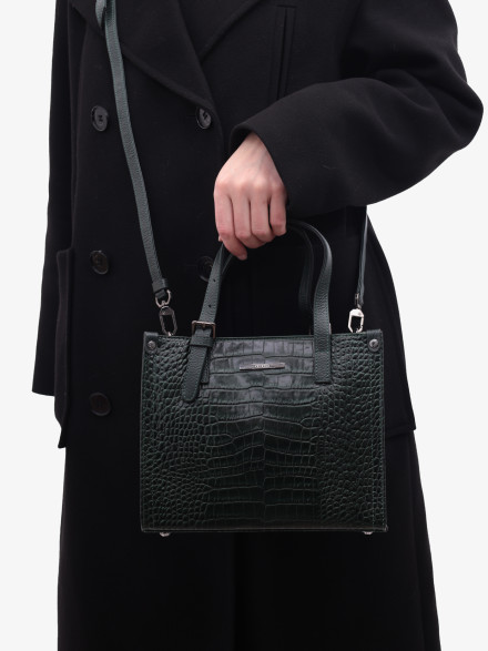 Сумка женская Karya 2402 зелёный крокодил Сумка женская Karya 2402 зелёный крокодил