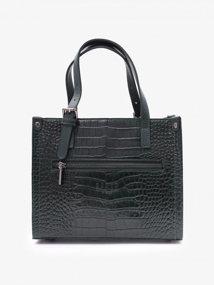 Сумка женская Karya 2402 зелёный крокодил