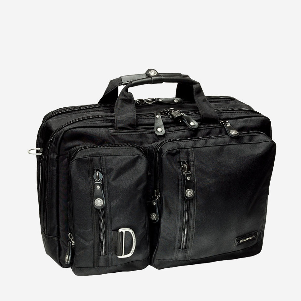 Сумка-рюкзак трансформер из текстиля Numanni 356 чёрная