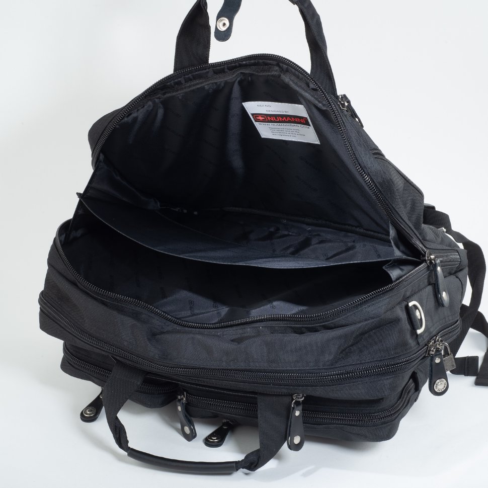 Сумка-рюкзак трансформер из текстиля Numanni 356 чёрная
