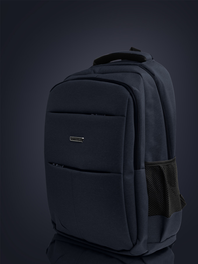 Рюкзак с ортопедической спинкой 2268 чёрный, с нагрудным ремнём 