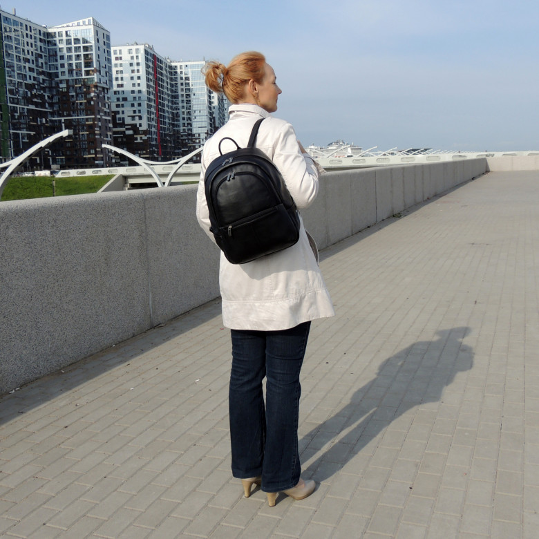 Рюкзак женский Natalia Kalinovskaya, Р43 «Мевис» черный Рюкзак женский Natalia Kalinovskaya, Р43 «Мевис» черный