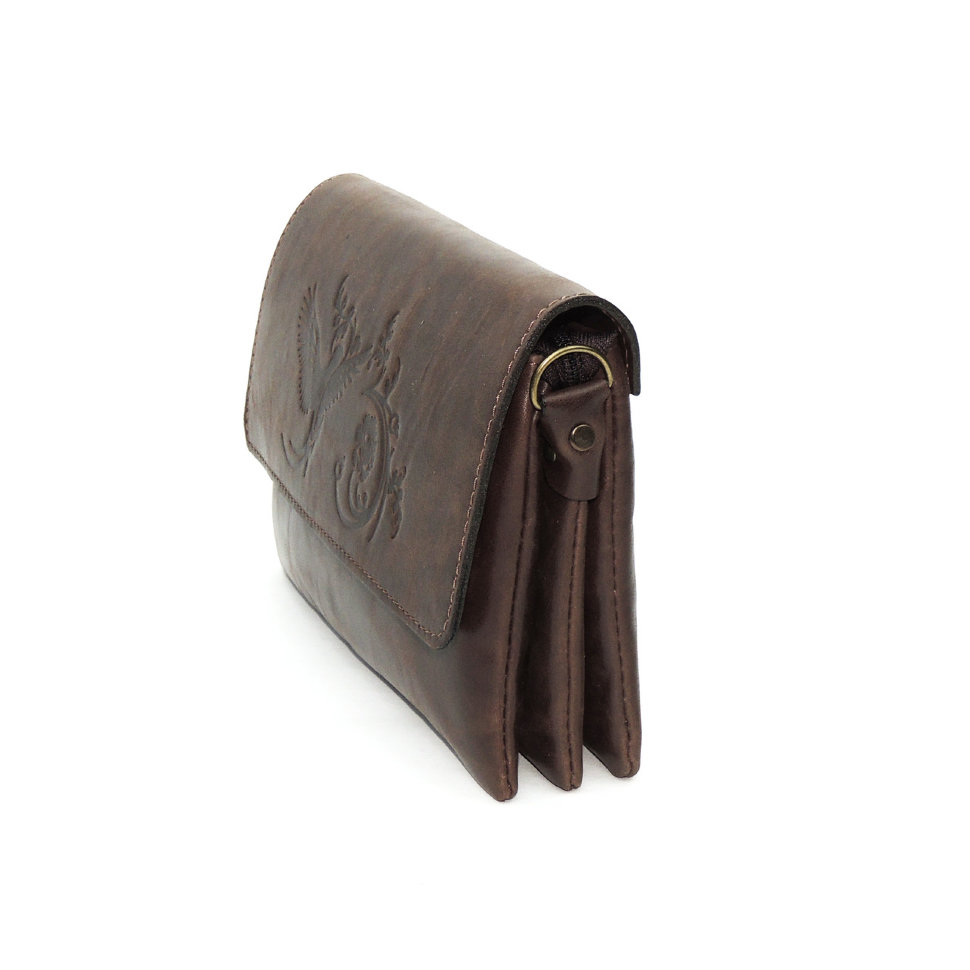 Коричневая женская кожаная сумка Natalia Kalinovskaya С74п-622 «Аллегра» 