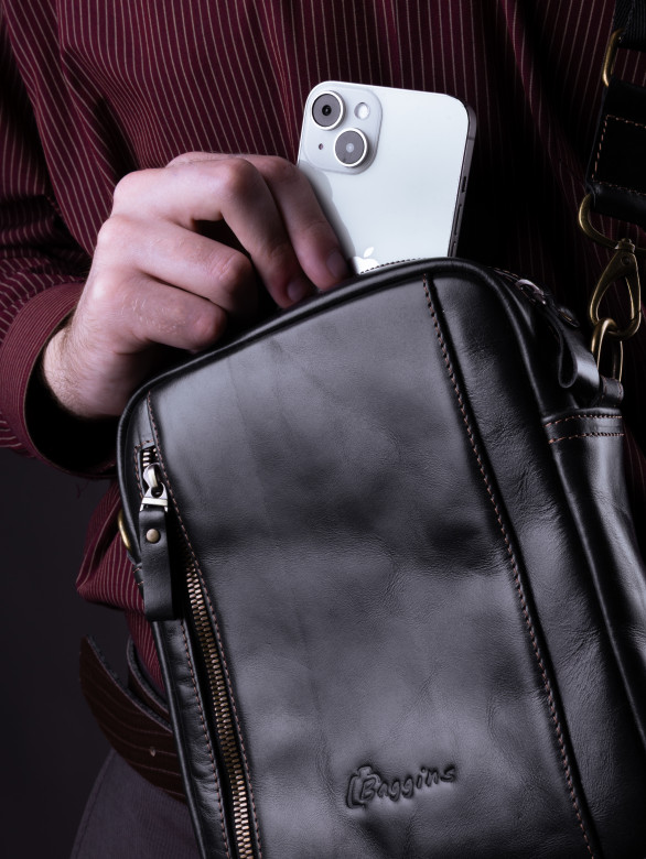 Сумка мужская Baggins 0109 черная пулап