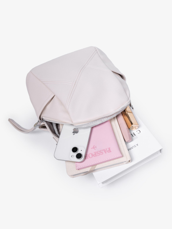 Рюкзак-мини NingMengCao 6120 светло-бежевый