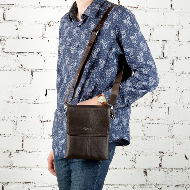 Сумка мужская Cheer Soul 6830 коричневая Сумка мужская Cheer Soul 6830 коричневая