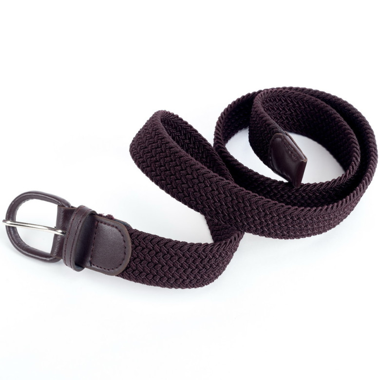 Ремень женский 35 резинка тёмно-коричневый