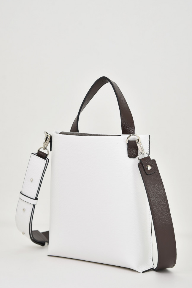 Сумка женская Protege, Ц-493 белый/коричневый флотер 