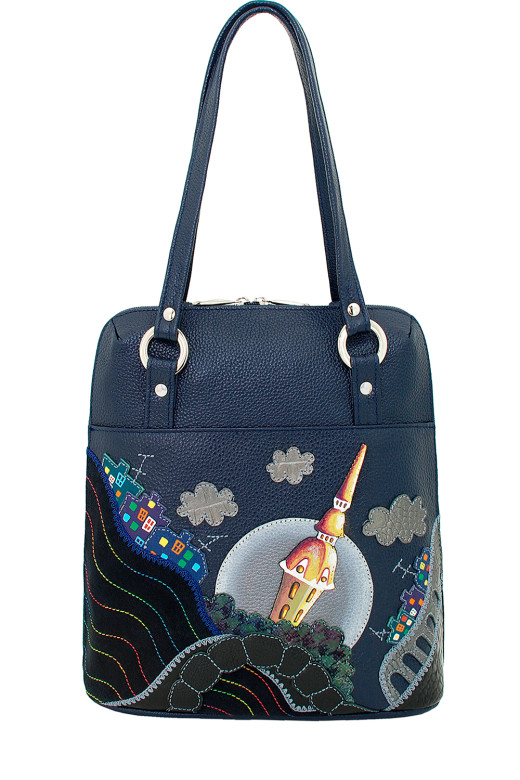 Сумка-трансформер женская Protege, ДС-226-241, "Город-13" синий Сумка-трансформер женская Protege, ДС-226-241, "Город-13" синий