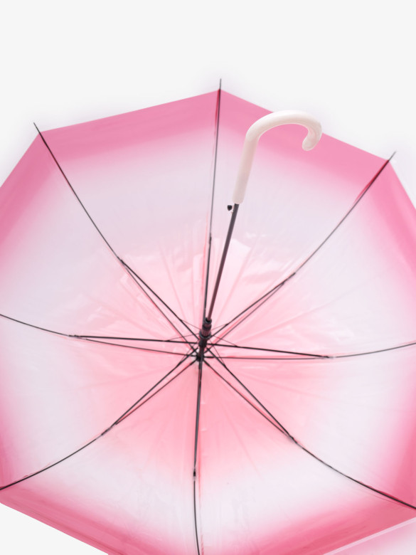 Зонт ТРОСТЬ женский 1601 Три Слона прозрачный красный/бордо Зонт ТРОСТЬ женский 1601 Три Слона прозрачный красный/бордо