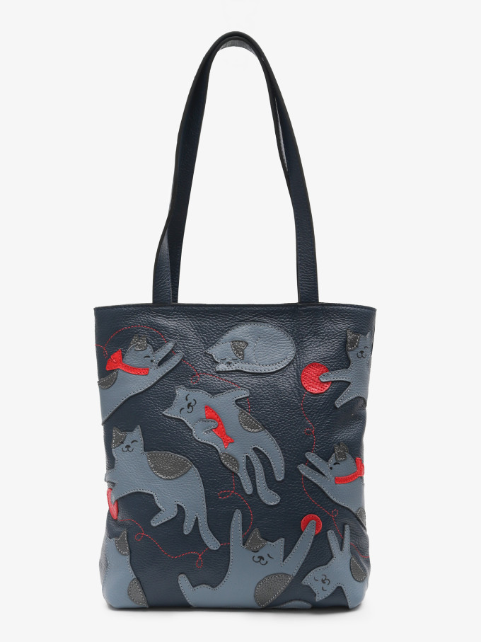 Сумка женская Protege, ДС-517-284 Кот №52 синий флотер Сумка женская Protege, ДС-517-284 Кот №52 синий флотер