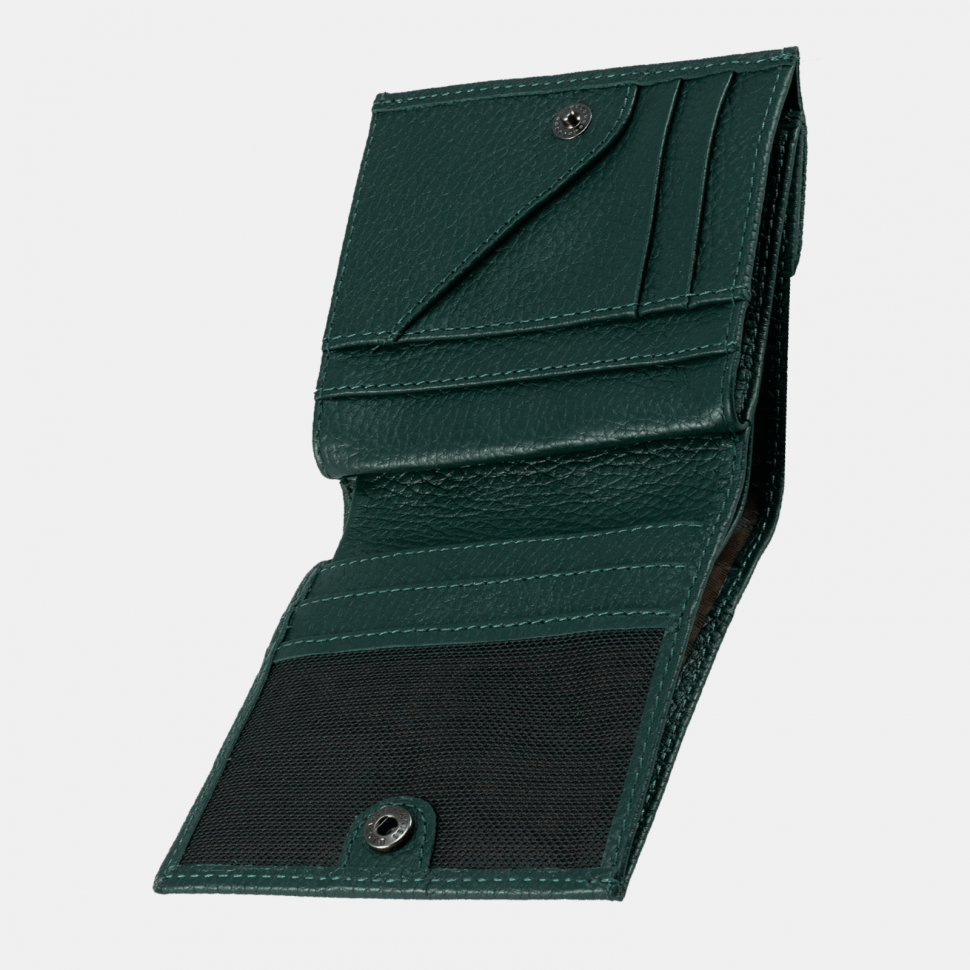 Портмоне женское ПЖ-464-1585 тёмно-зелёное
