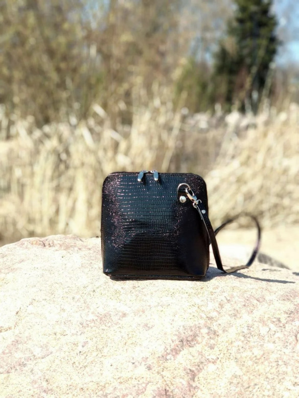 Сумка женская Natalia Kalinovskaya С 83р.911 «Бенте» чёрная рептилия