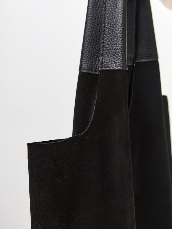 Сумка FIATO 2653С замша чёрная