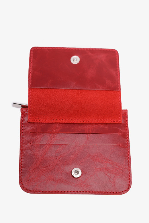 Картхолдер-монетница П-801-1930 красный Картхолдер-монетница П-801-1930 красный