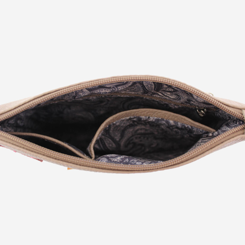 Сумочка планшет с аппликацией Protege, Д.С.-310-92 "Сова № 2" мокко