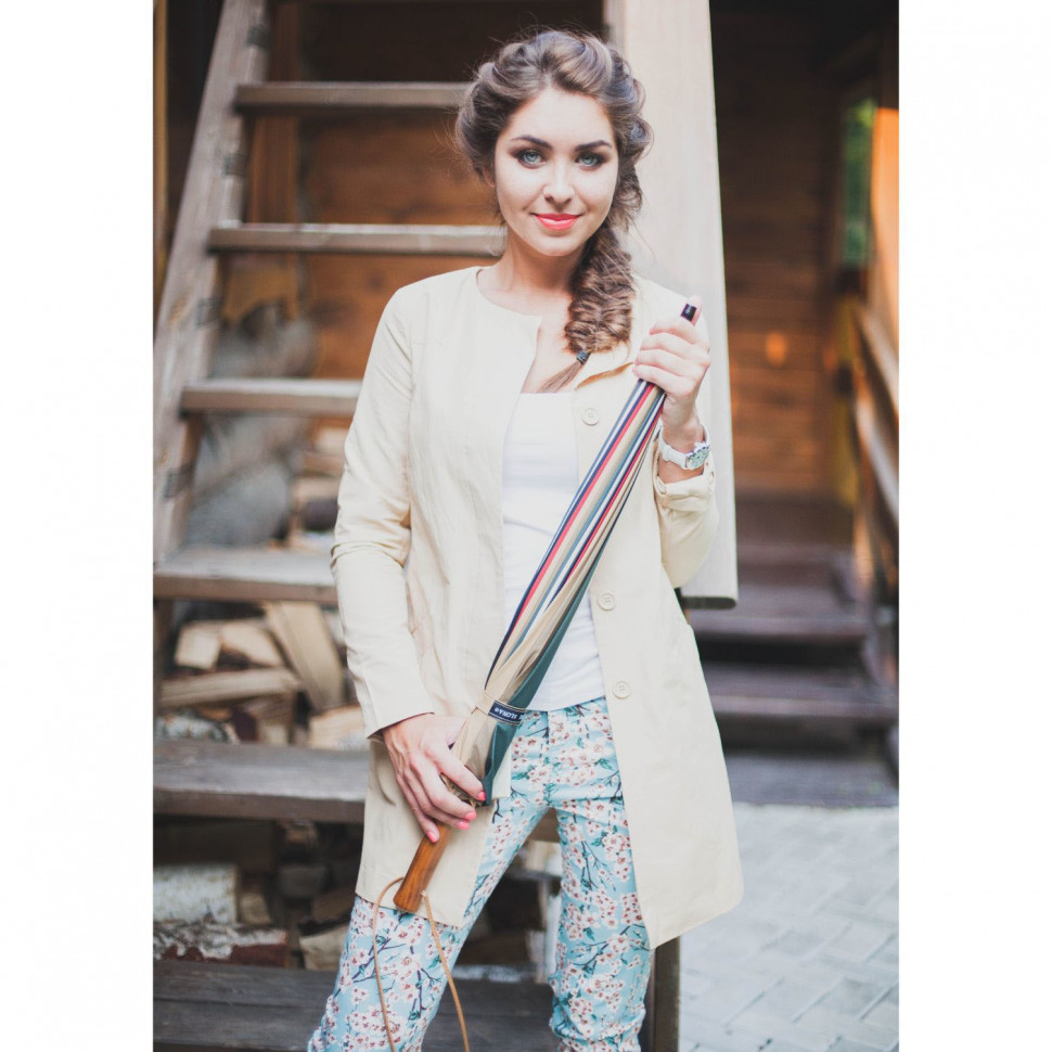 Зонт-трость Три Слона 2400 розовый механика, 24 спицы