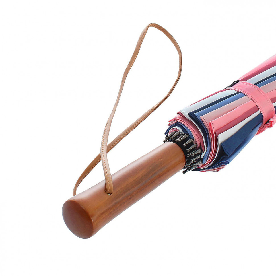 Зонт-трость Три Слона 2400 розовый механика, 24 спицы