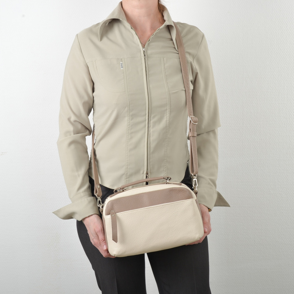 Сумка женская Sumkov Р-301 зел/капучино