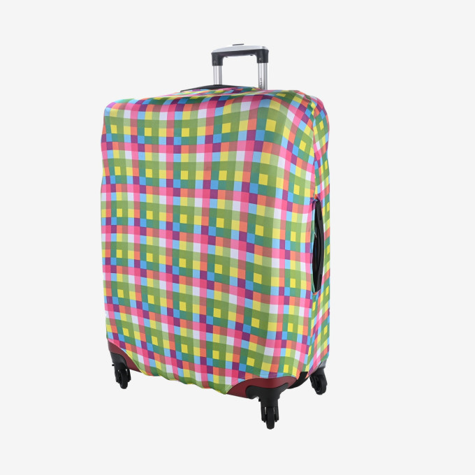 Чехол для чемодана Клетка размер L цветной Чехол для чемодана Клетка размер L цветной