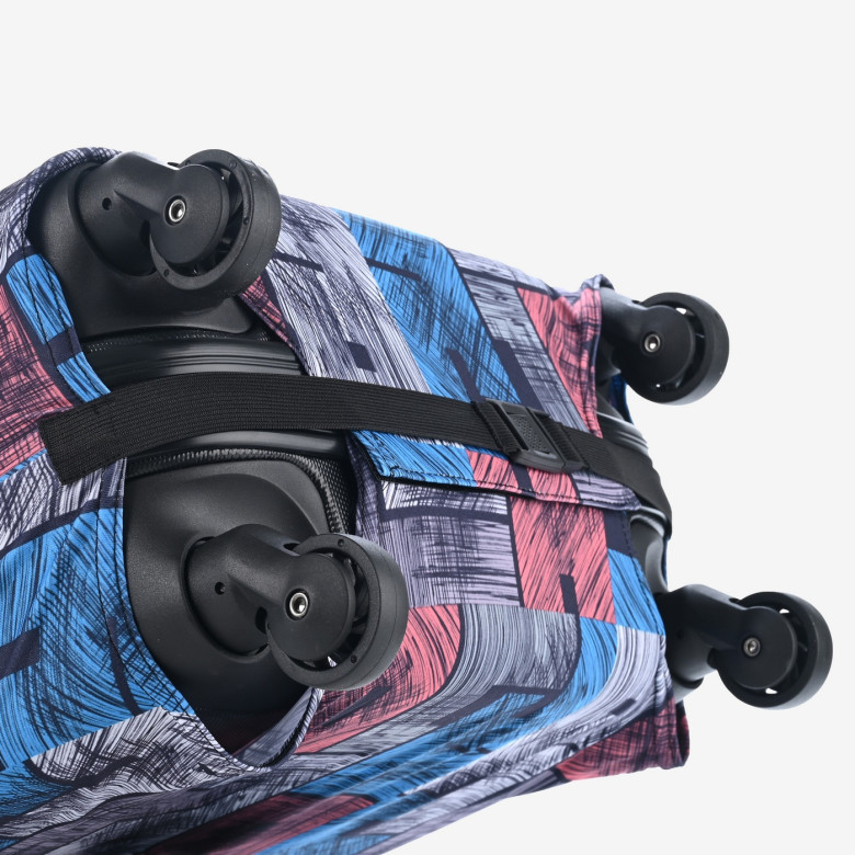 Чехол для чемодана Графити размер L клетка 